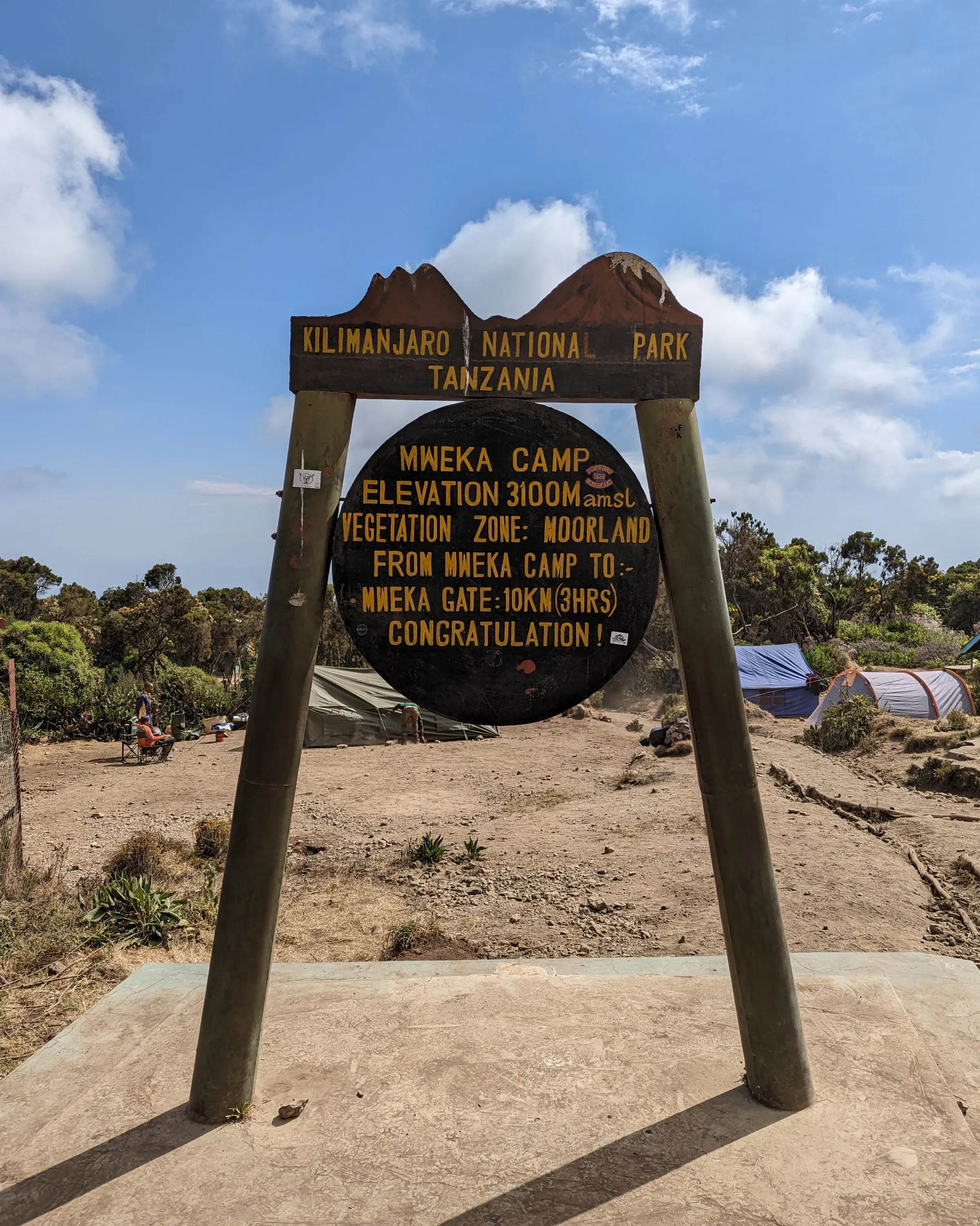 8 Days Lemosho Route Mweka Camp